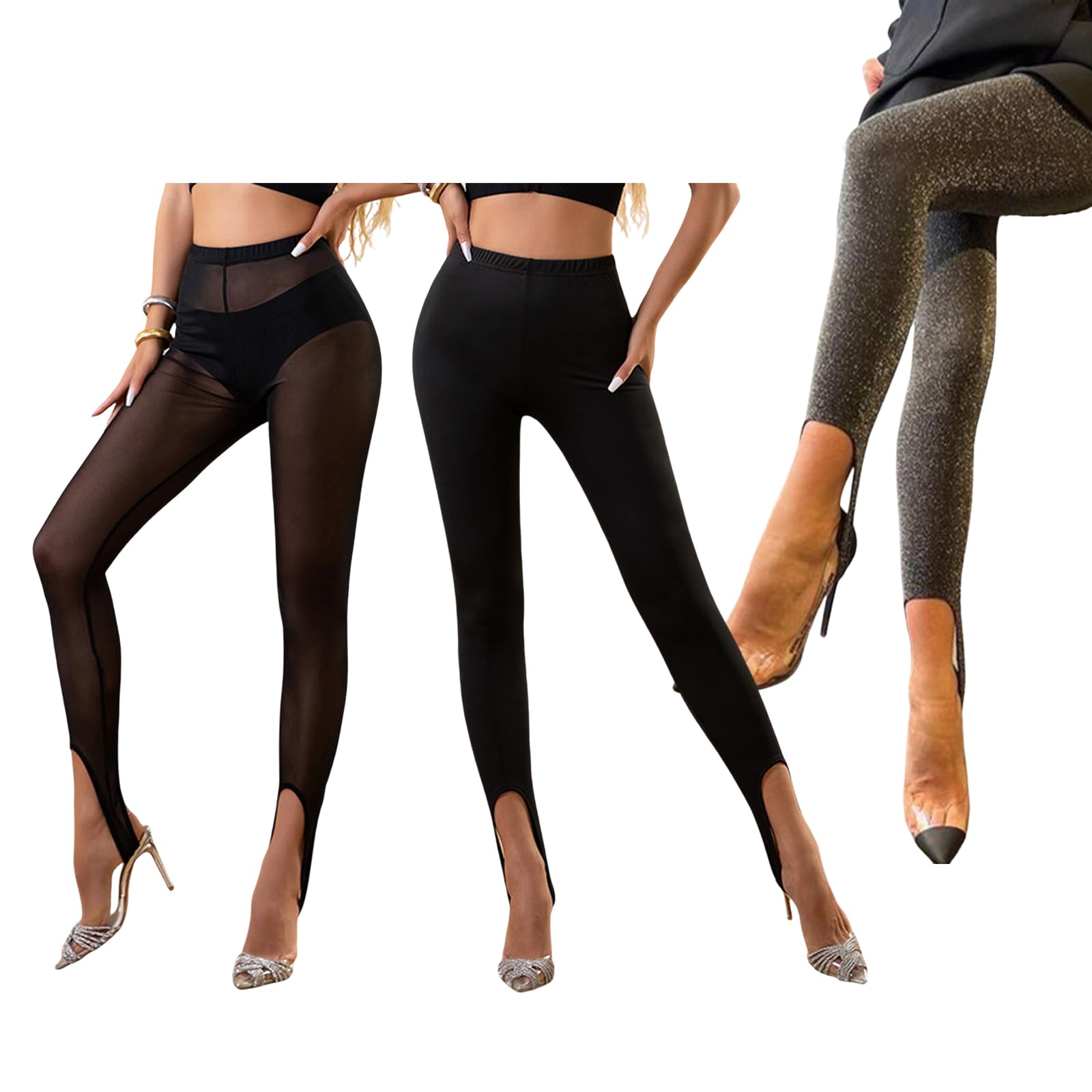 Bloße Seidenstrümpfe Steigbügel Strumpfhose Tanzen Glitzer Glänzt Fußlosen Steigbügel Ballett Leggings Oberschenkel Hohe Strümpfe
