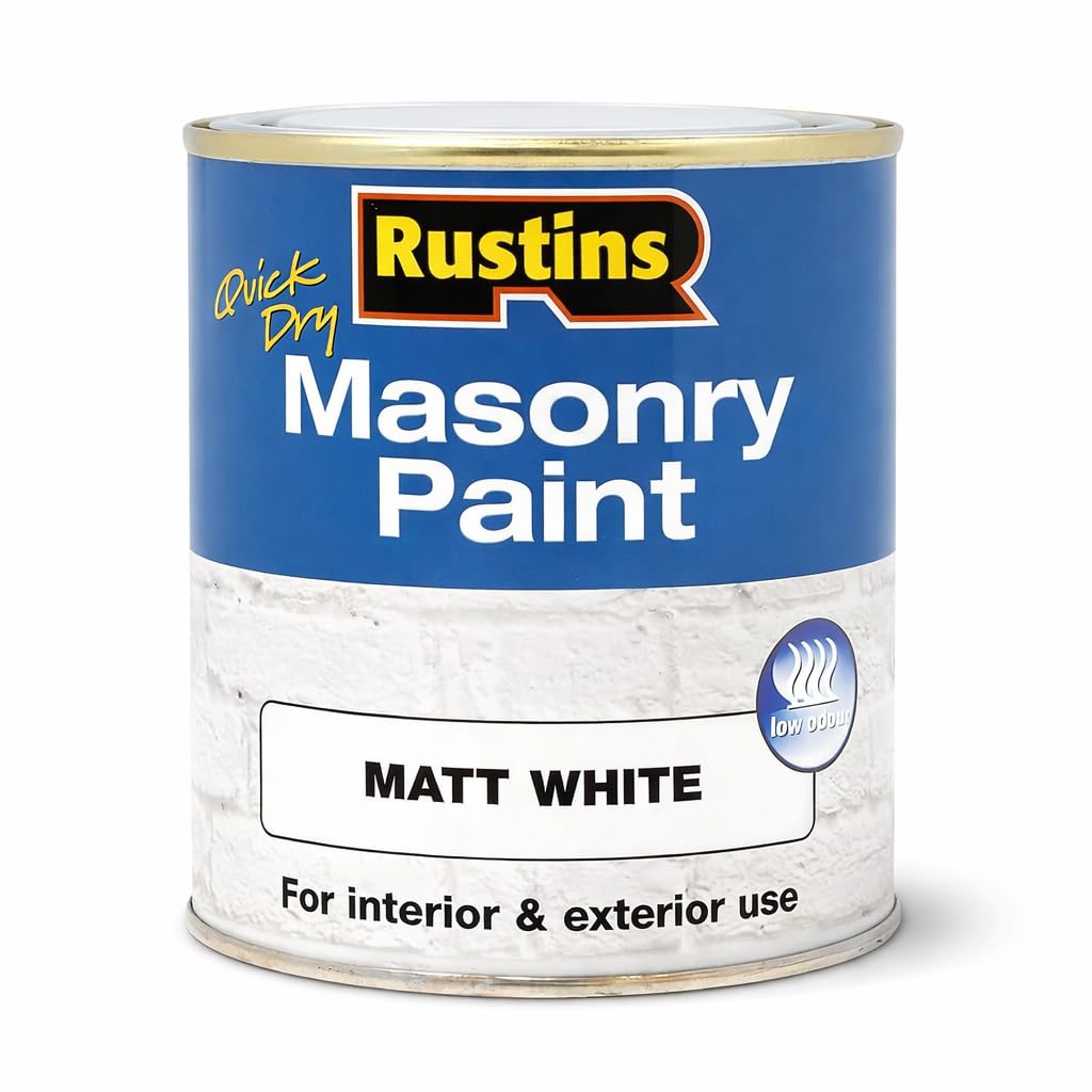 AXpower Inspirational Technology Empowering People Masonry Paint 250ml White | Durable Exterior Paint for Brick, Stone & Concrete | Weather Resistant Finish