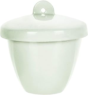 Porcelain Crucible with Lid, Tall Form, 50ml Capacity - Eisco Labs