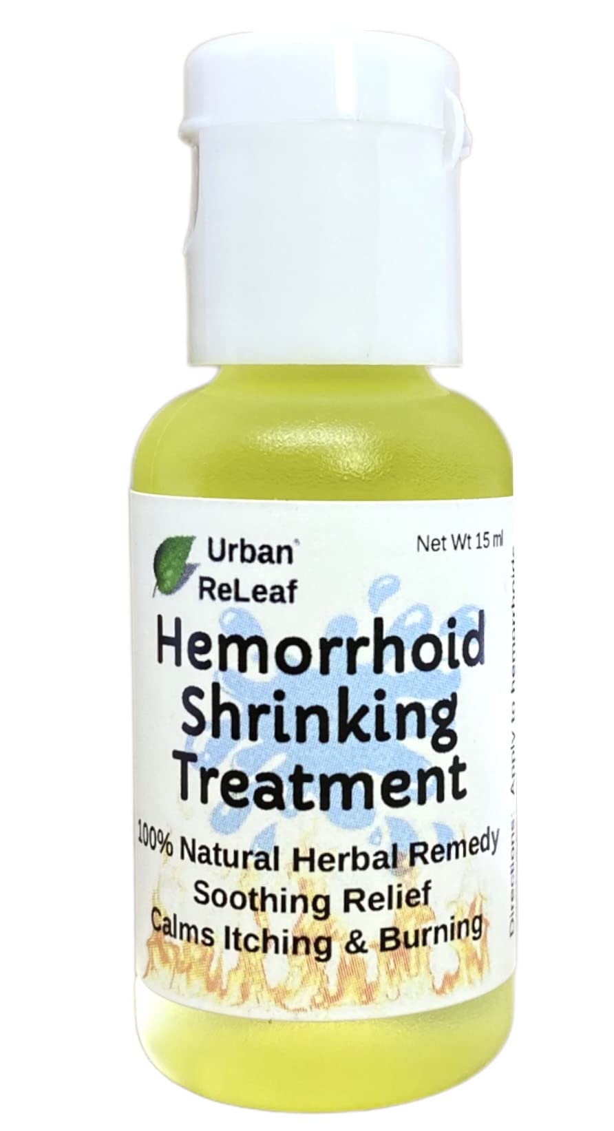 Urban ReLeaf Hemorrhoid Shrinking Treatment ! Soothing Relief, Calms Itching & Burning. 100% Natural Herbal Remedy. Gentle, Works Fast. Handy Bottle!
