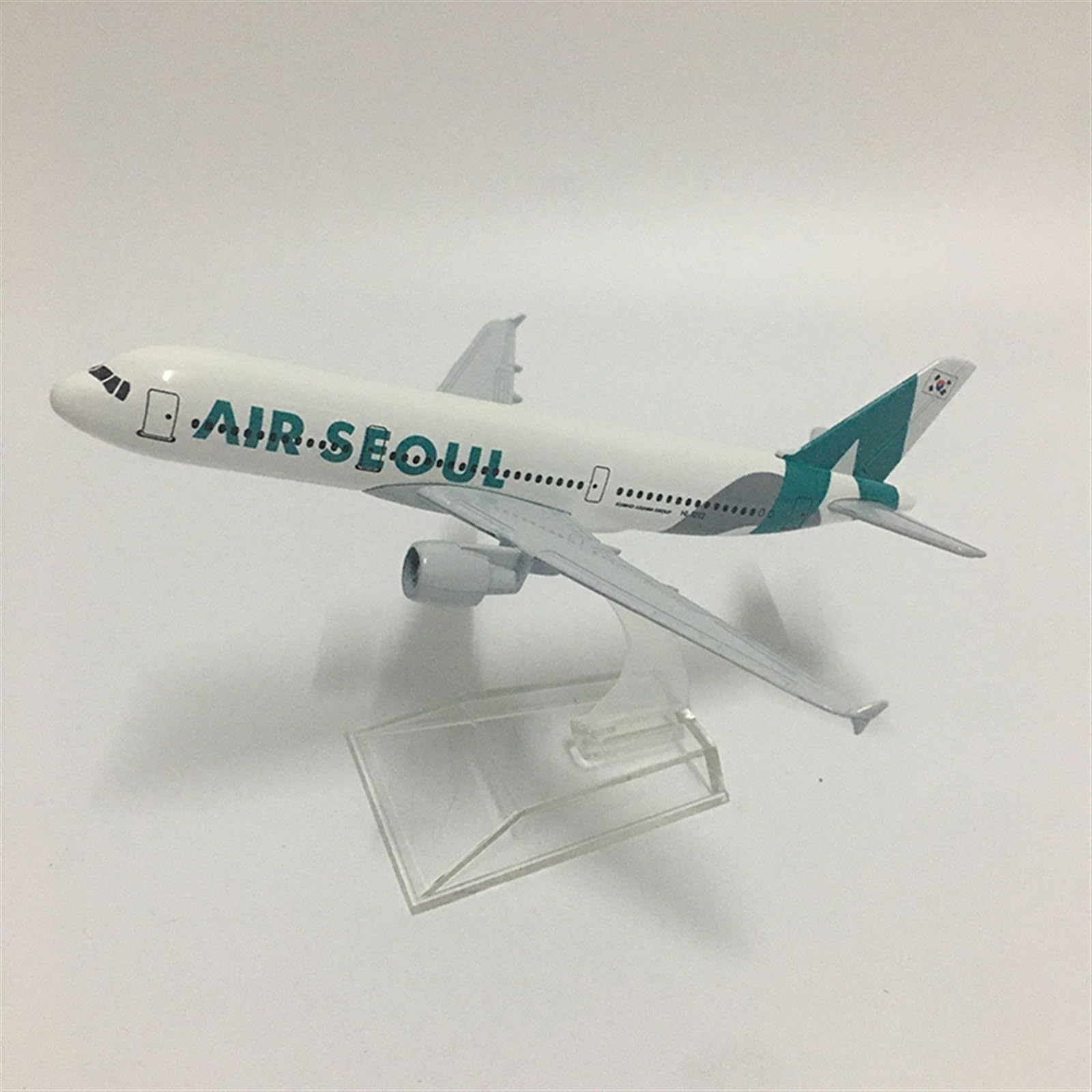16cm dla Air Seoul Airbus A380 Model samolotu odlewany metal w skali 1 400 statyczny zestaw do gry Hobby