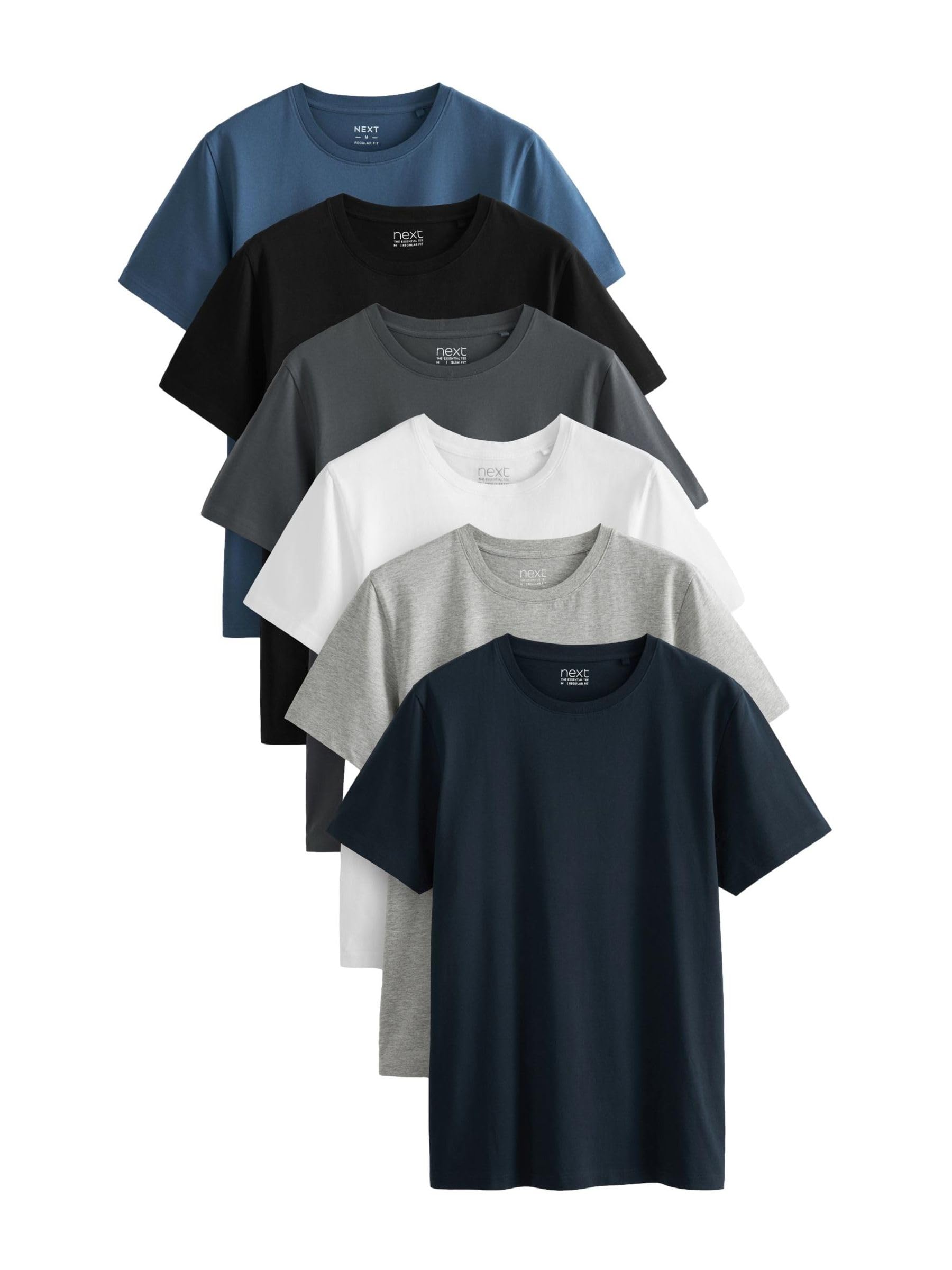 NEXT Herren T-Shirts, 6er-Pack