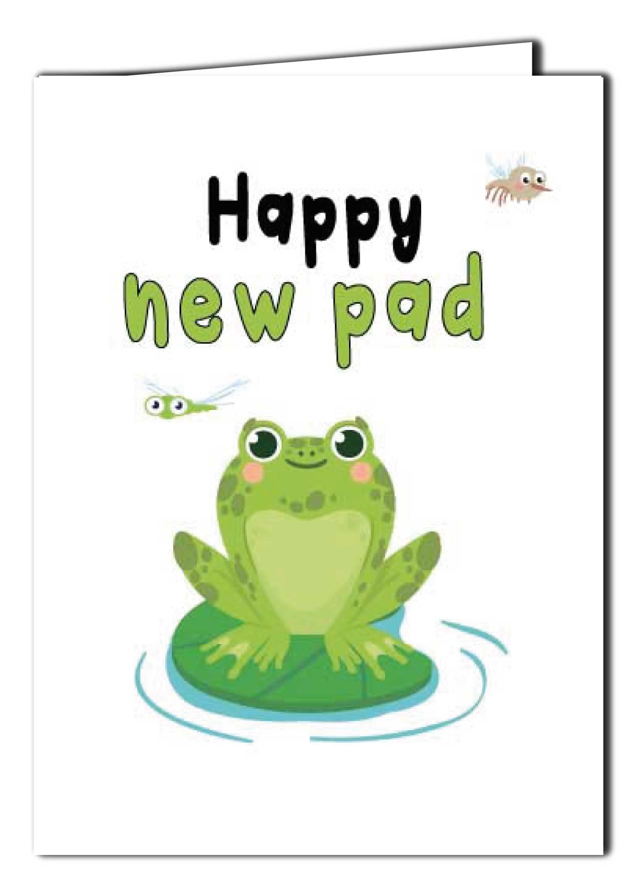 Cute New Home Card Frog Pun Happy New Pad Funny Animal Moving House Card For Friend Family Neighbour Him Her H8