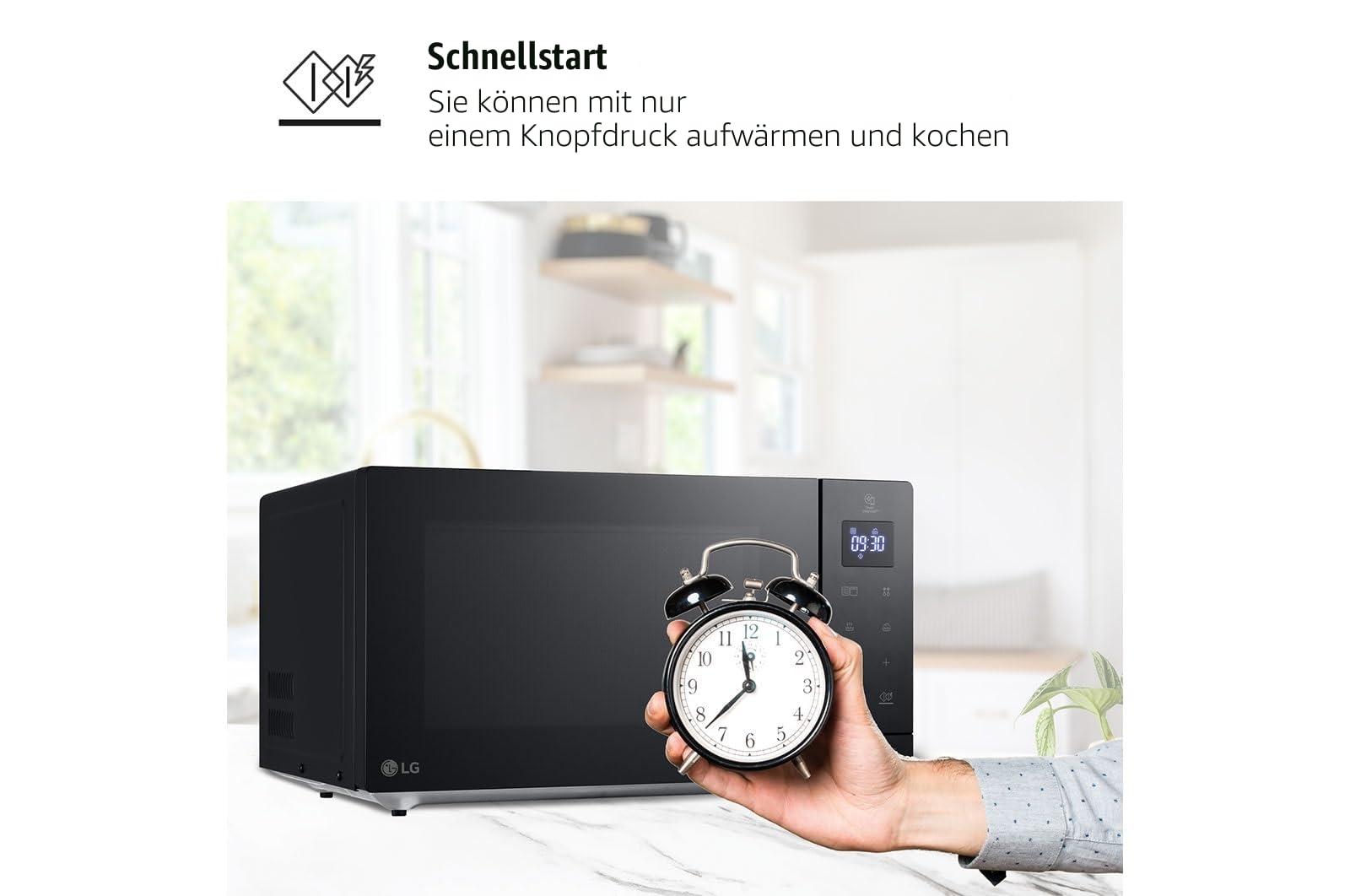 LG MH7032JAS Microondas Con Grill 30L 900W Negro