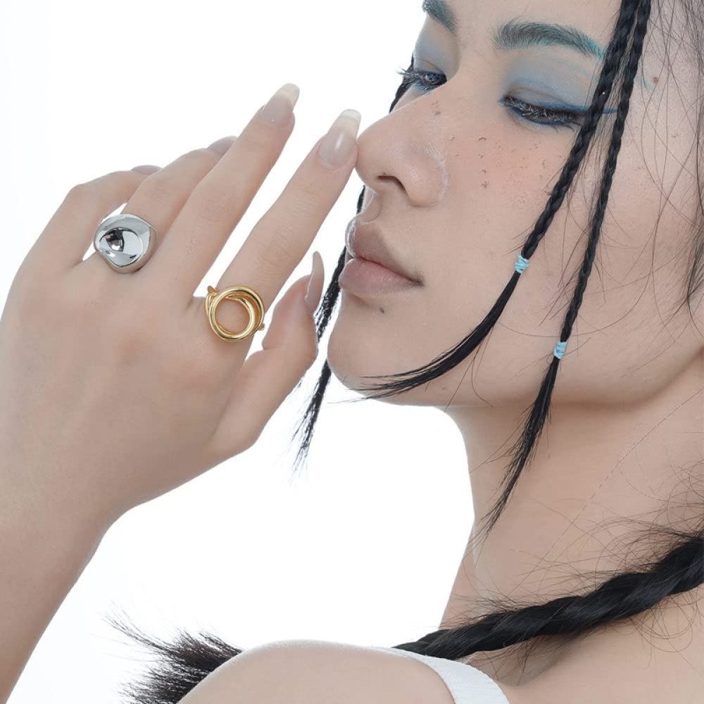 HGJH Ring Silber 925 Damen, Sterling Silber Ringe Frauen 925 Linien Handgeschmiedete Verstellbare Ringe Keltischer Knoten Verstellbare Sterling Kleid Ringe Verlobungsring Geschenke Für Männer Mädchen