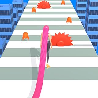 Perfect Hair Women Challenge game & run as long hair runner over bridge sky race to bounce and rob hair collect master 3d over the sonic makeover paper track to fold hair game jump running games 2021