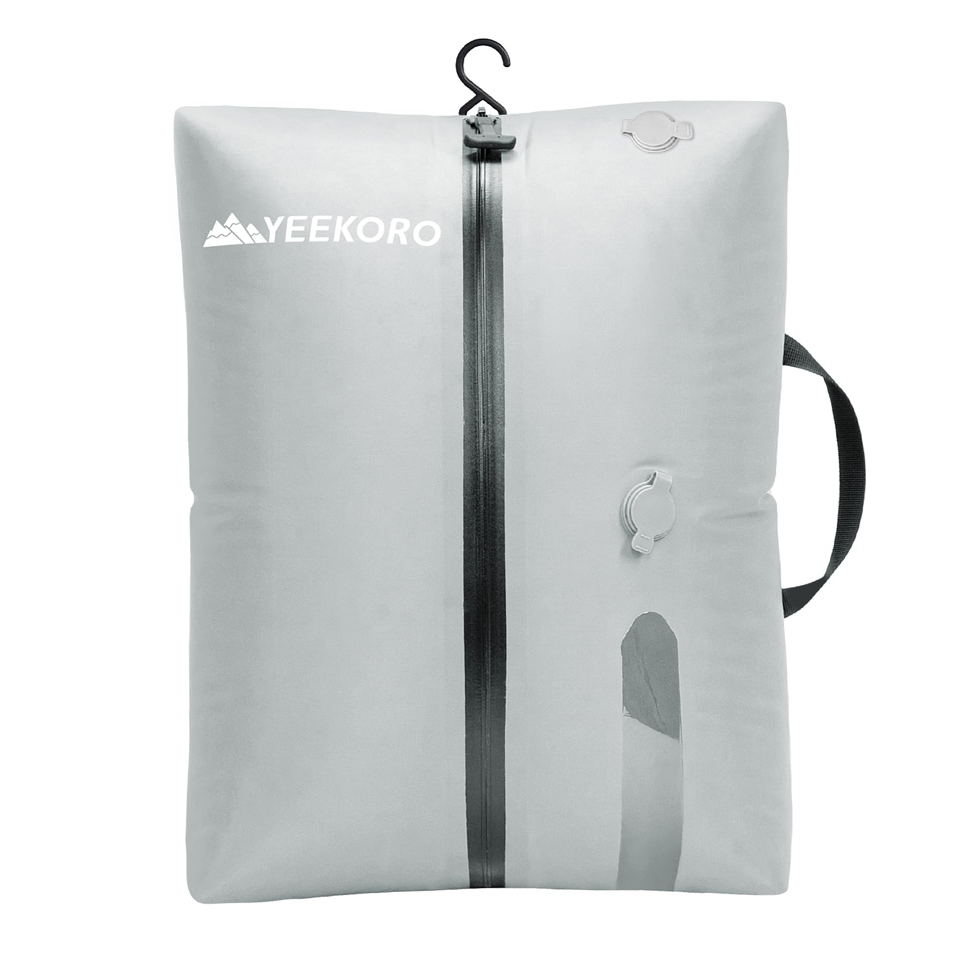 YEEKORO Vacuum Bags for Travel, Professional IP67 Reusable Vacuum Compression Bags for Travel Suitcases, Durable Space Saver Bag (1 PACK GREY,No Pump)