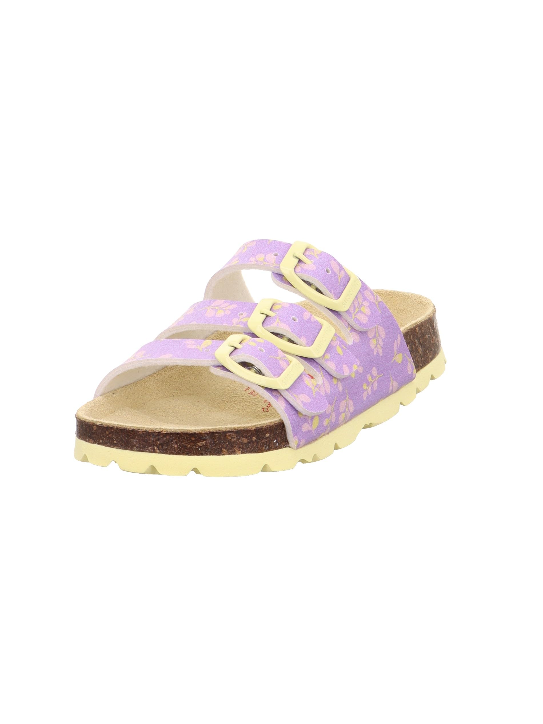 Superfit Weiblich FUSSBETTPANTOFFEL Lila/Gelb 8520