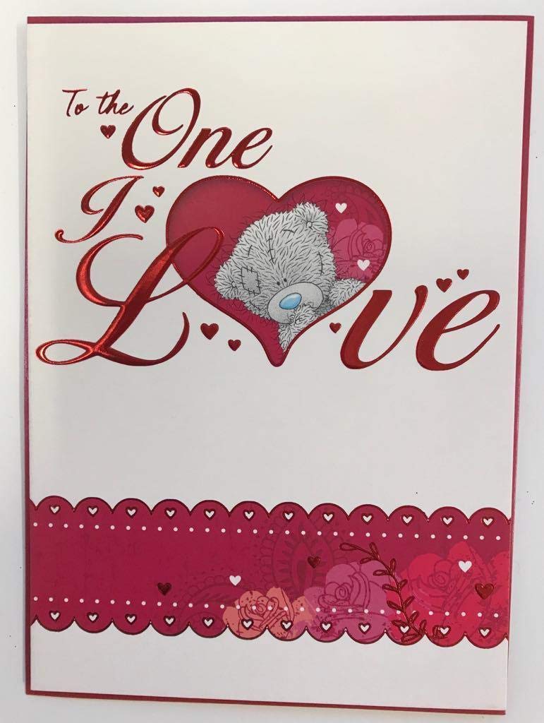 Me To You Valentinstagskarte – „You Are My One And Only“ Mit Süßem Tatty Teddy Motiv