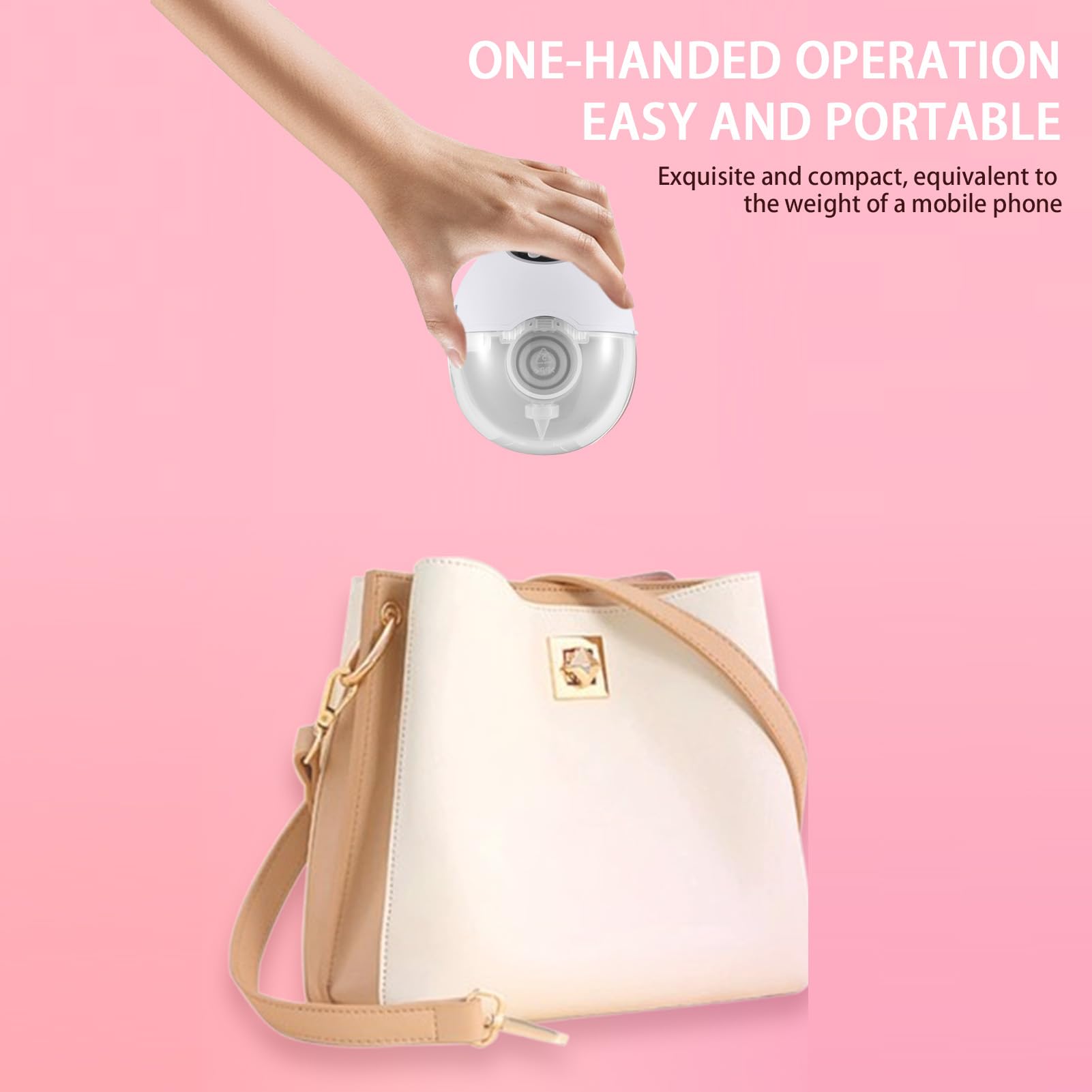 Luocute Tiralatte Indossabile, Tiralatte Elettrico a Mani Libere con 4 modalità 12 Livelli, Doppia Flangia Sigillata, Senza BPA, capacità 160 Ml, Batteria Integrata da 1200 MAh, per (Pompa singola)