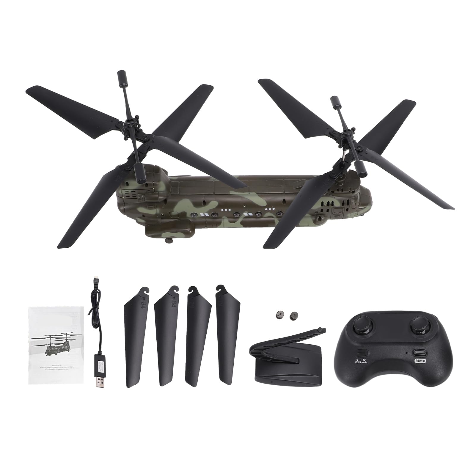 Eacam Elicottero per Fotografia Aerea, Videocamera HD, Mantenimento Dell'altitudine, Luci a LED, Atterraggio con Decollo con Un Tasto, Volo per Interni Ed Esterni, Aereo RC