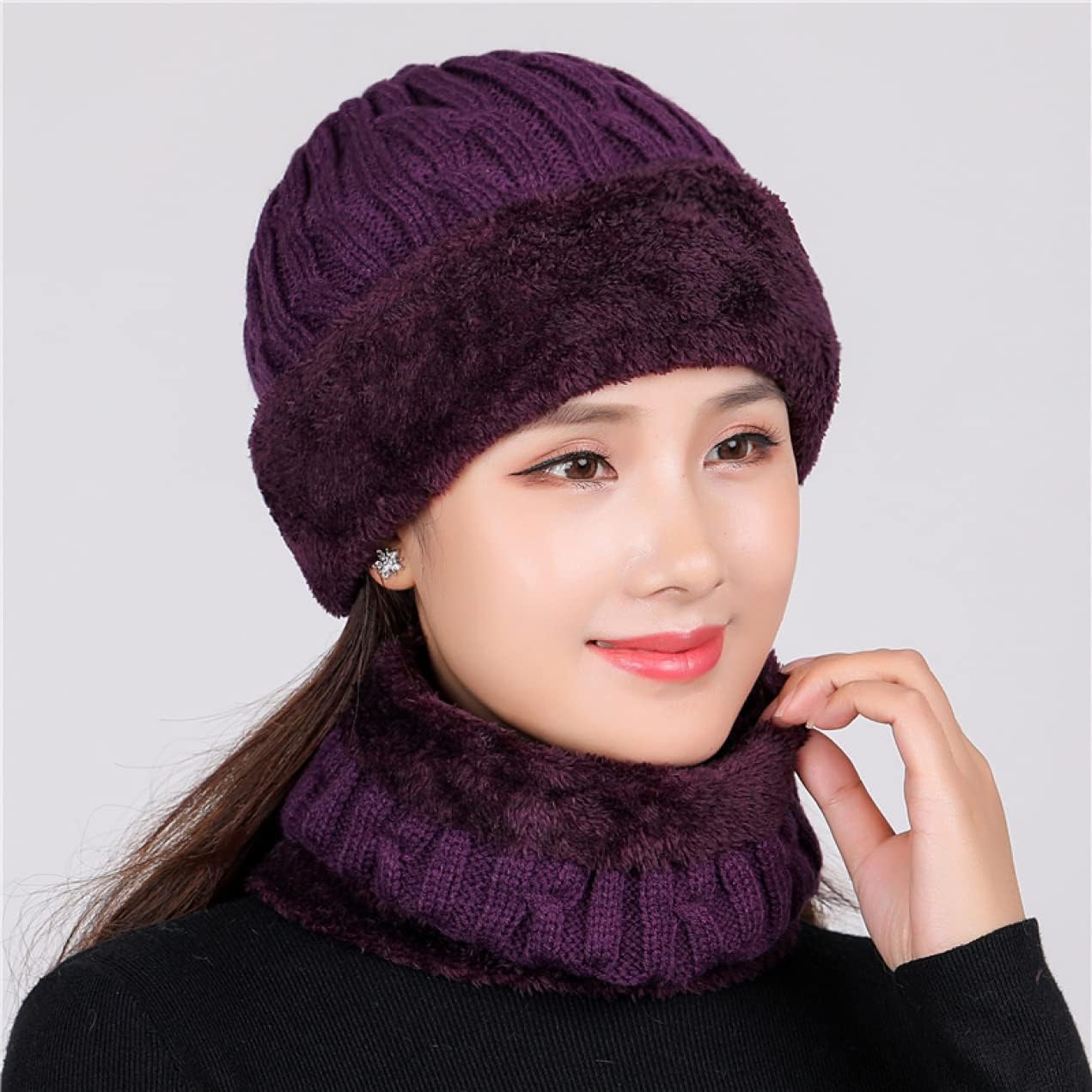 [MangjiaoBH] ニット帽 秋冬 レディース ニット帽子 ビーニー ニットキャップ 防寒保温 帽子 柔らか素材と優しい被り心