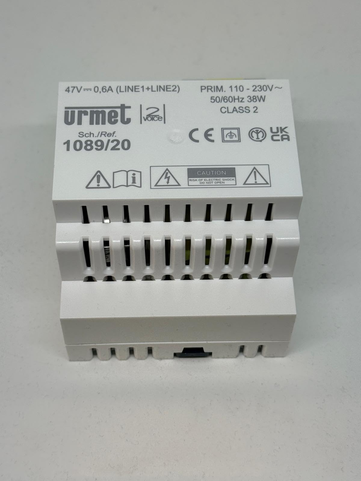 URMET 1089/20 ALIMENTATORE PER SISTEMA 2 FILI 2 voice 4 MODULI (compatibile 1083/23) 38W
