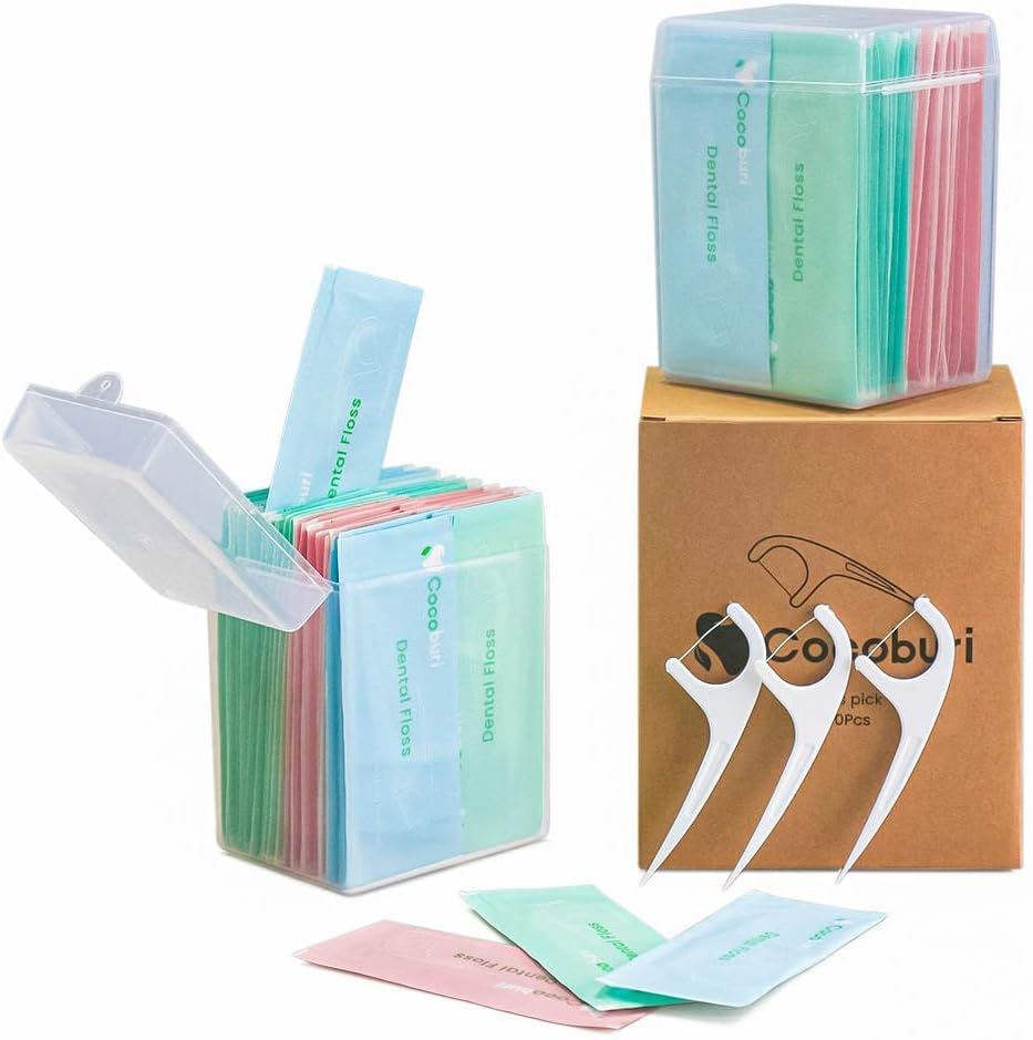 100 Count Floss Picks Individually Wrapped, Travel Size