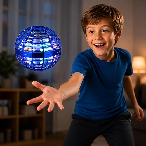 Flying Spinner Ball Toy with LED Lights, Hand Controlled