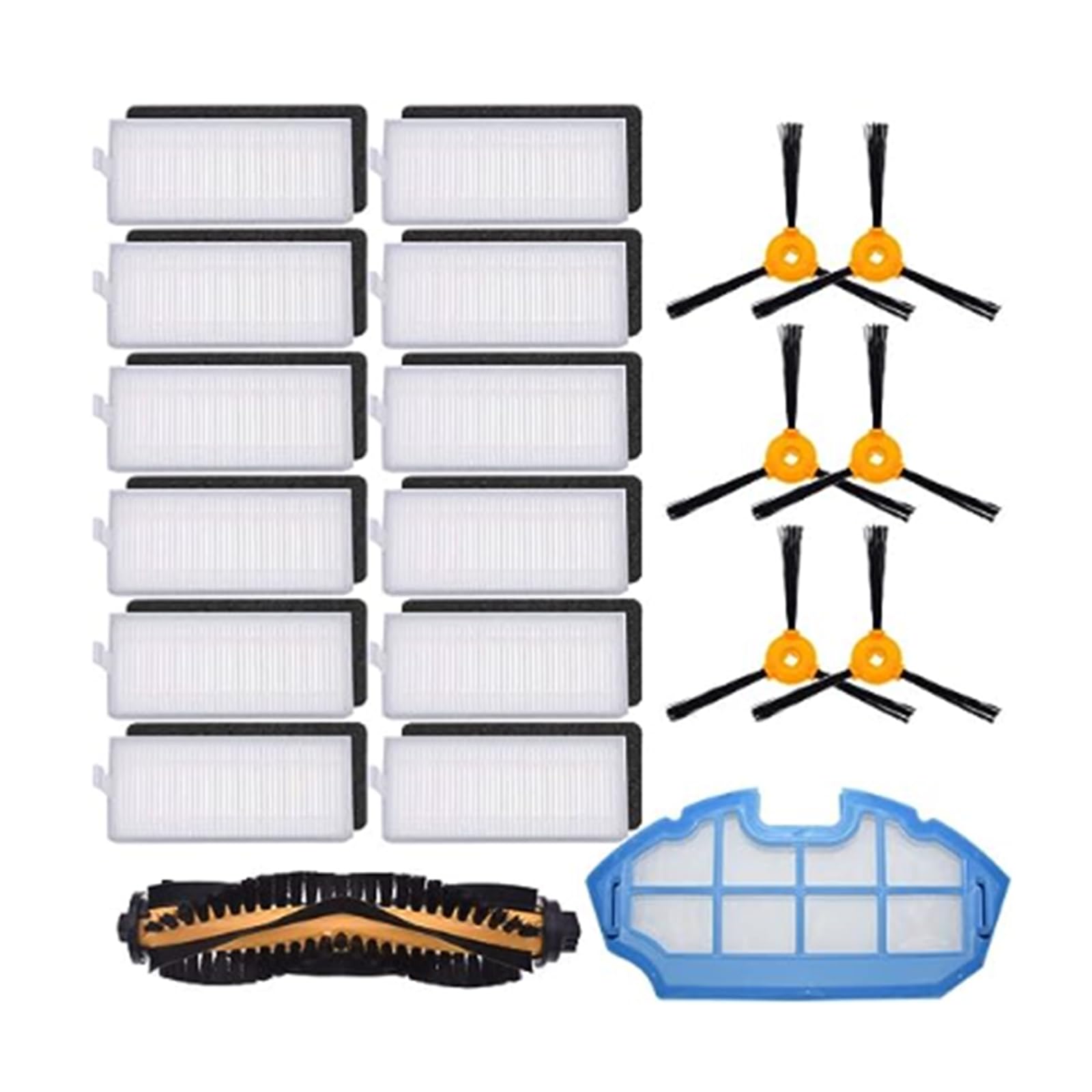Kalttoy For Koovs N79S / DN620 / 500 Robot Spare Part Main Brush Edge-Sweeping Brush Hepa Filter Bundle Anti-Allergen Cleaning Equipment Accessories Replacement Filter Robotic Parts
