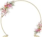Wokceer Round Backdrop Stand 8FT Gold Wedding Arch Metal Circle Balloon Arch Stand for Birthday Party Wedding Bridal Shower Anniversary Ceremony