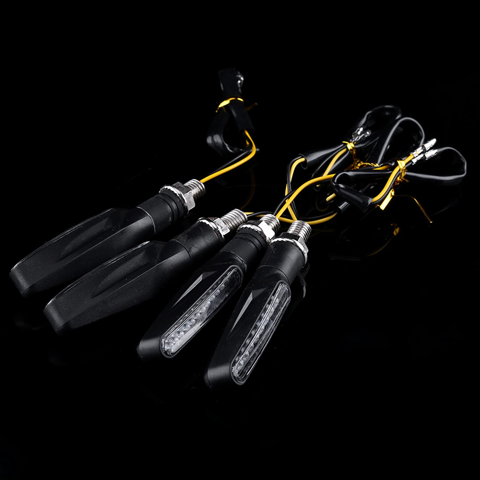 Justech 4pcs E-Marqué Clignotants LED Moto Feu Clignotant D 348847 Justech 4pcs E-Marqué Clignotants LED Moto Feu Clignotant D 348847