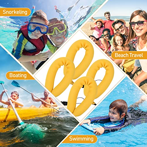 Anglekai 4 Pack Waterproof Camera Floats, Floating Camera Strap, Portable Waterproof Camera Float Strap For Underwater Camera Floating Wrist Strap (Yellow) #TOP1