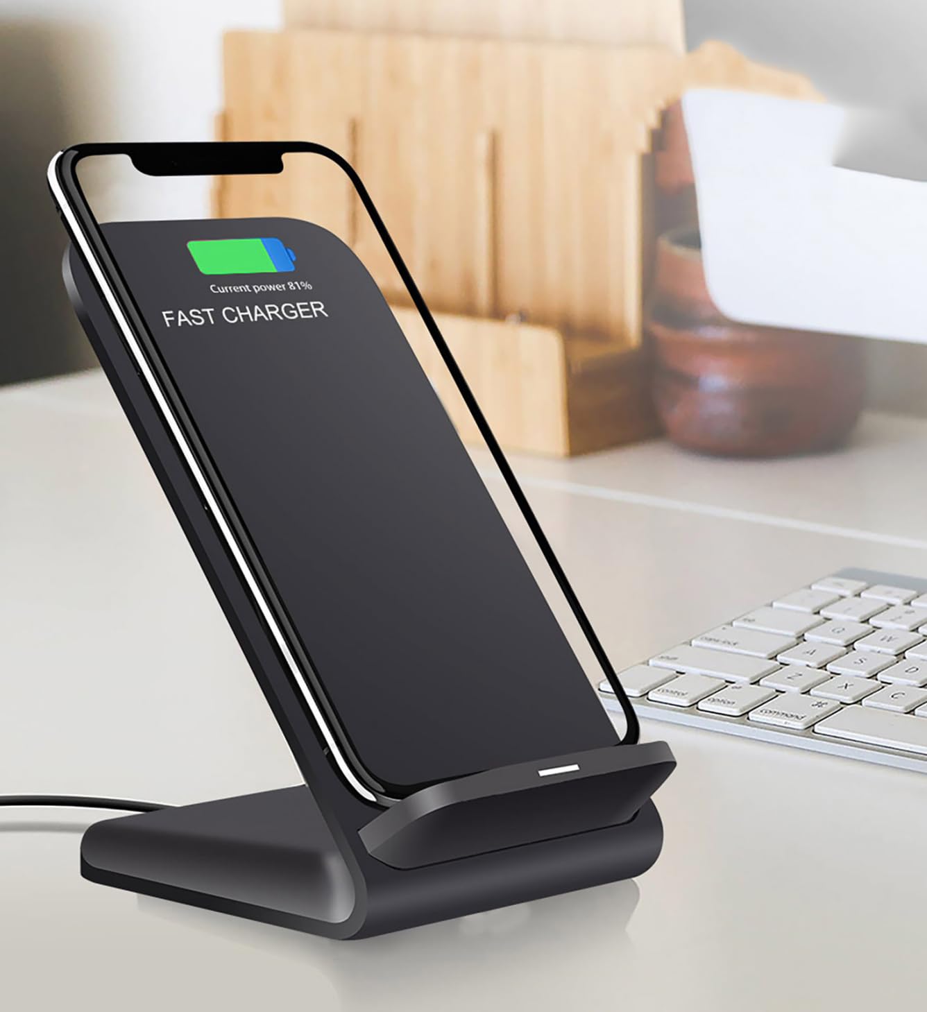 Paquete de 2 soportes de carga inalámbrica de 20 W para Samsung, soporte de carga inalámbrica rápida para Apple iPhone, Samsung Galaxy S22/S21/S20, para Google Pixel, para LG y todos los dispositivos