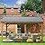 Domi 12’x14’ Hardtop Gazebo Outdoor Aluminum Gazebo with Galvanized Steel Gable Roof for Lawn and Garden(Wood-Looking)