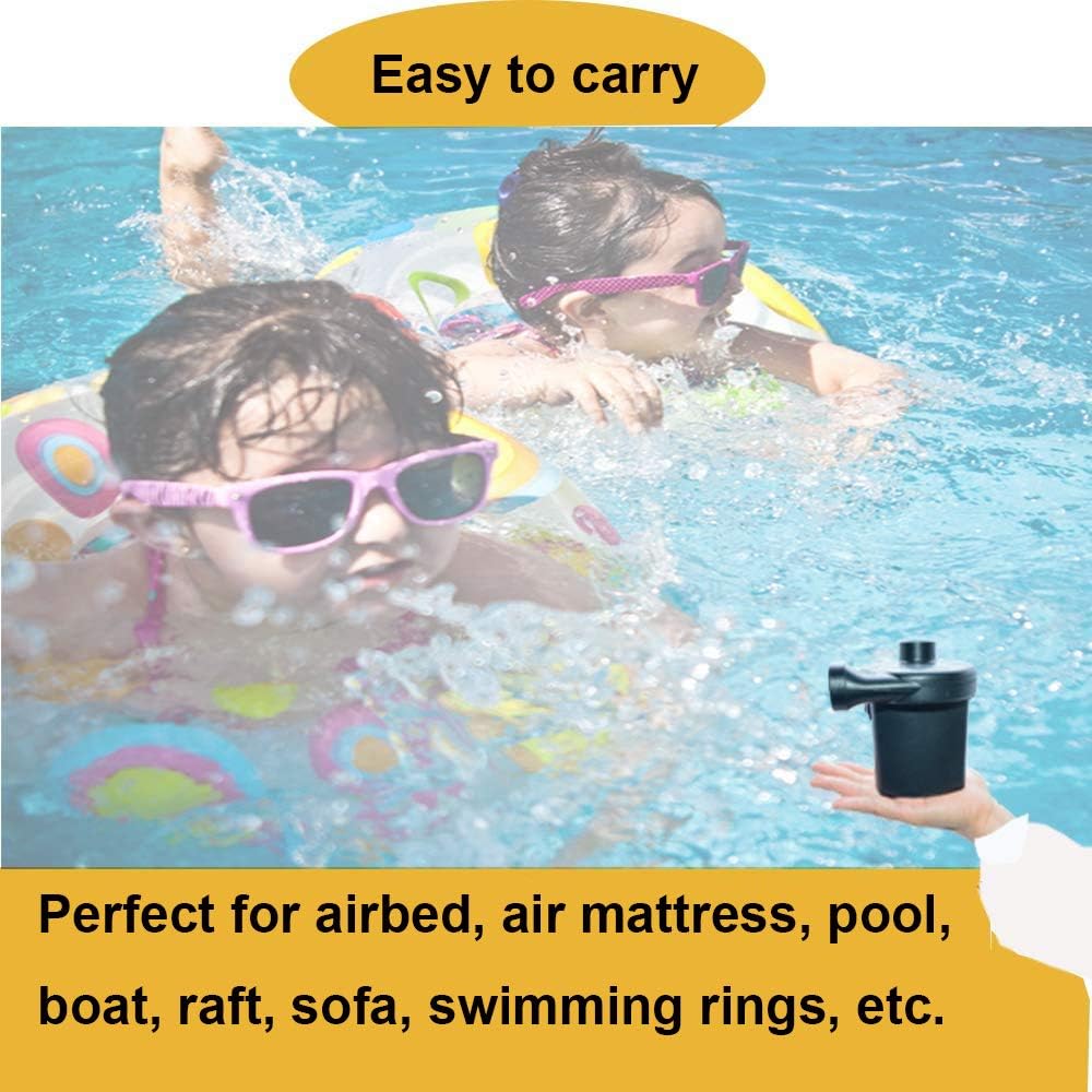 BIBIELF Electric Air Pump, Air Mattress Portable Pump for Inflatables Couch, Pool Floats, Blow up Pool Raft Bed Boat Toy, Snow Tube, AC Inflator/Deflator with 3 Nozzles, 130W : Home & Kitchen