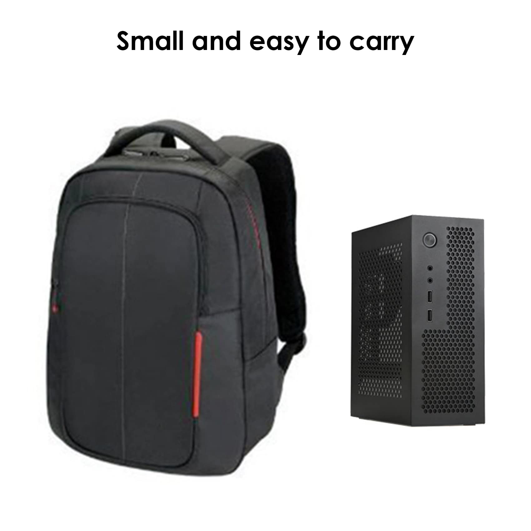 A09 HTPC Mini ITX Châssis de PC de Bureau USB2.0 - Boîtier D'Ordinateur Noir pour Maison