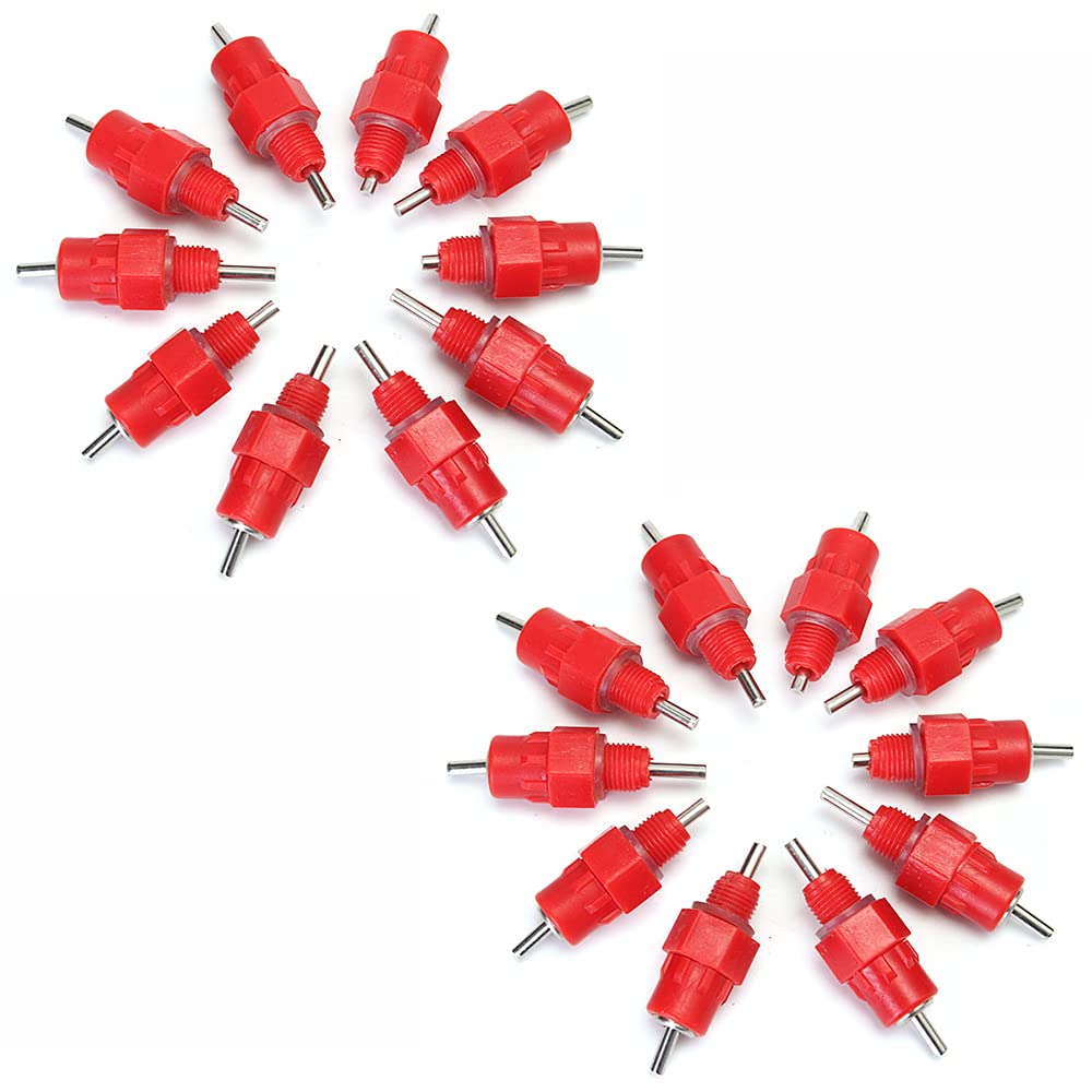 ANCLLO20 Pack Automatic Chicken Water Drinker Feeders Poultry Hen Screw Style