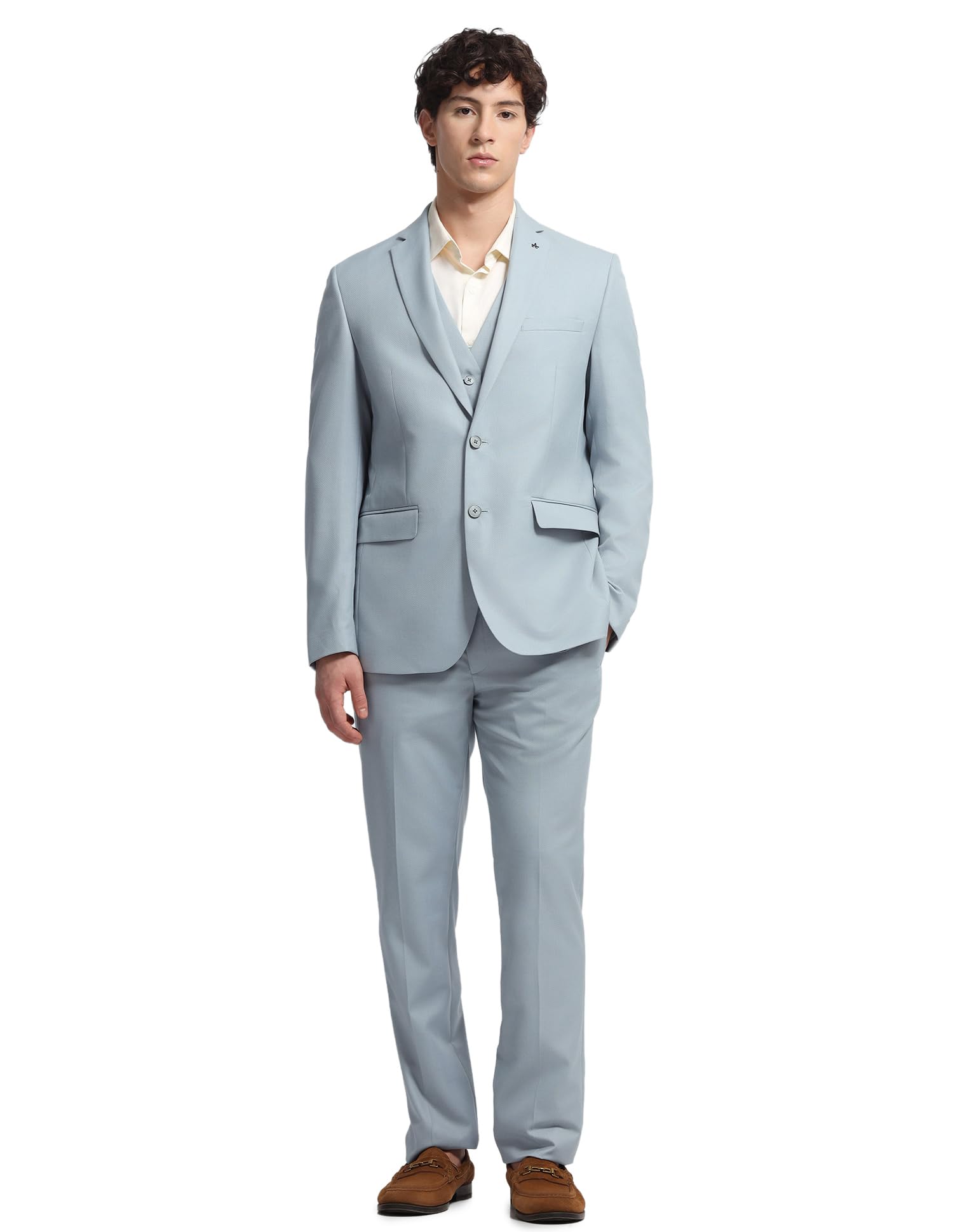 arrow Men's Textured Three Piece Suit-picture-31