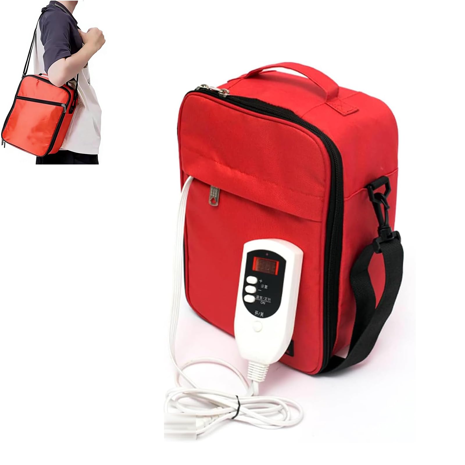 Borsa riscaldante per dialisi addominale da 2,5 l, incubatrice per auto domestica, telecomando, timer, spegnimento automatico, sicurezza per casa e auto
