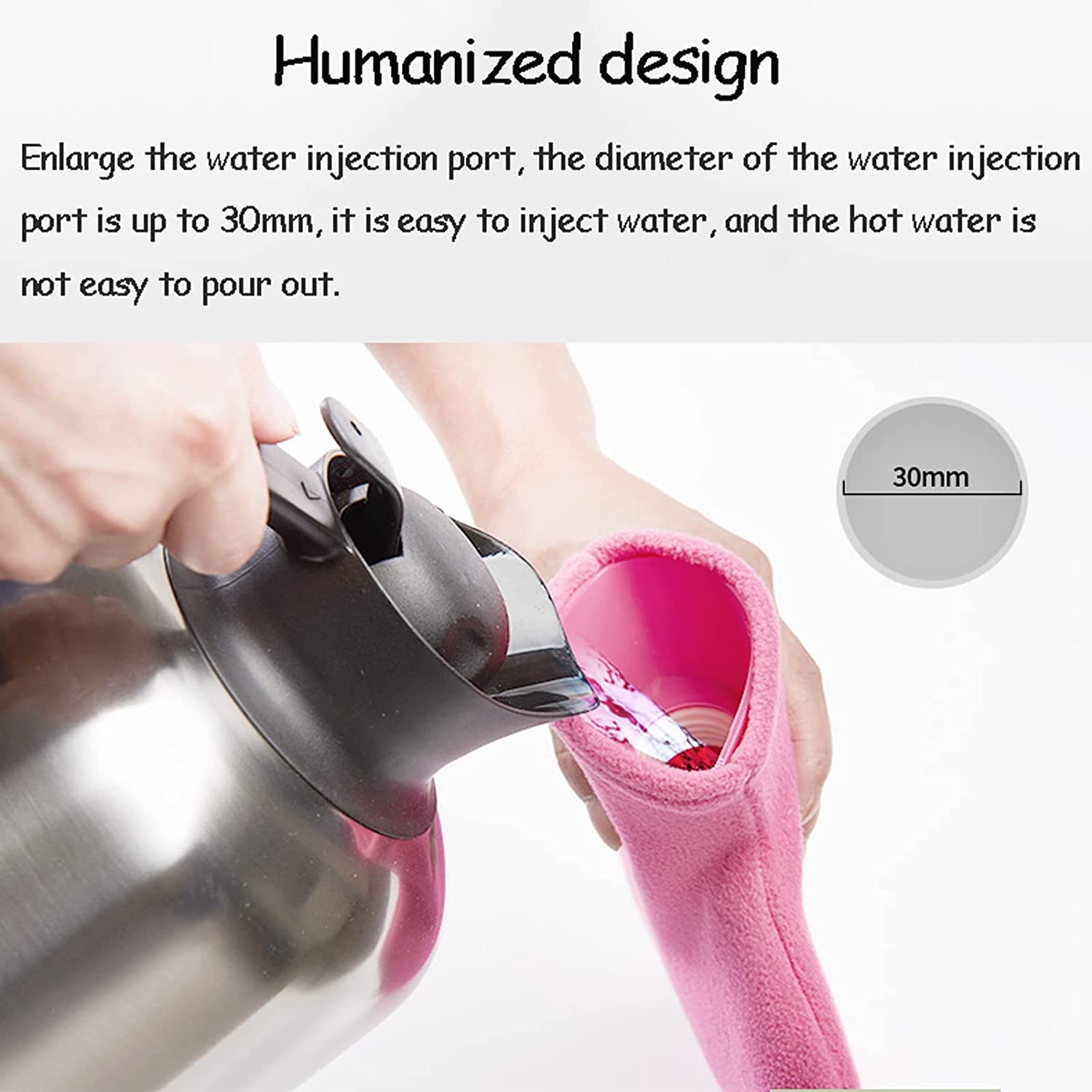 Bolsa Agua Caliente Botella De Agua Caliente Con Tapa Blanda, Gran Capacidad, Bolsa De Agua Caliente Para Aliviar El Dolor En La Espalda, Hombro, Cuello, Calentador De Cama Botella de Agua Caliente (