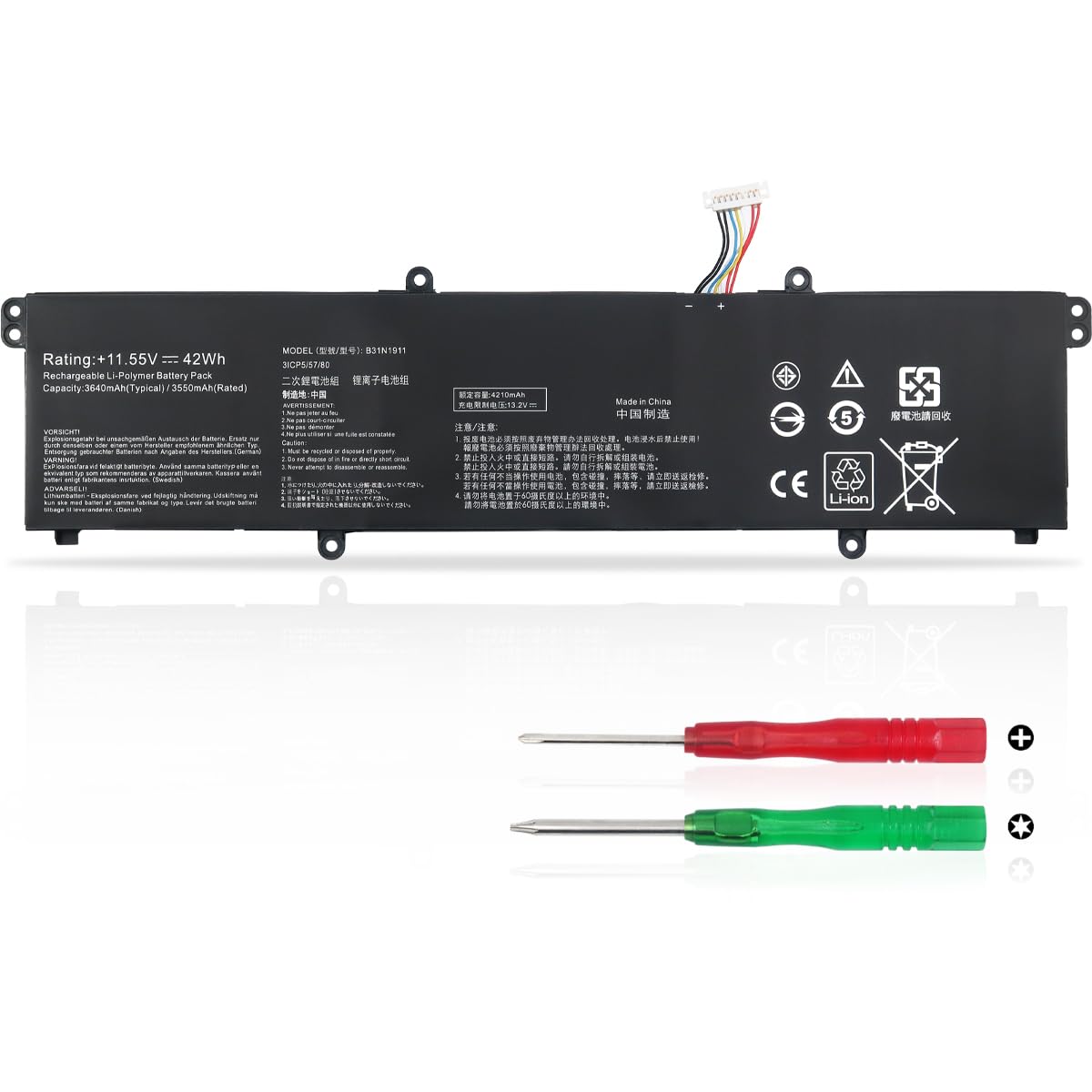 B31N1911 C31N1911 Laptop Batterie pour TM420 TM420I TM420IA TM420U TM420UA S413 S413DA S413JA K413 K413EA D413D M413 M413D TM420 TP420 TP470 TP470EA TP470EZ X413 X413F X413FA