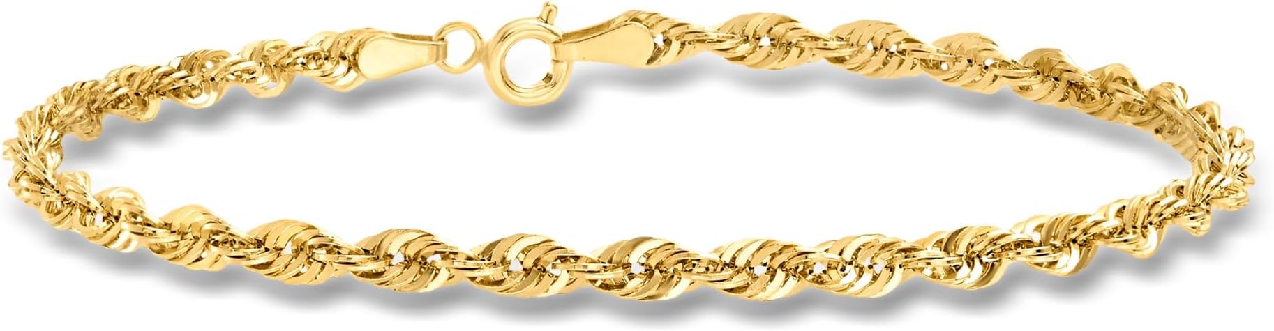 3.2mm 14kt Yellow Gold Rope-Chain Bracelet