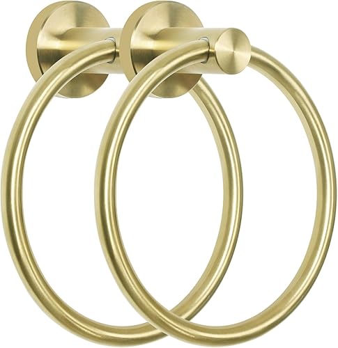 Miniatura 8 de HouseAid Stainless Steel Towel Ring for Bathroom Hand Towel Holder Modern Circle Towel Hanger Round Towel Rack Wall Mounted Brushed Nickel