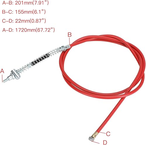 Miniatura 5 de YOXUFA Kit de palanca de freno de bicicleta de 67 pulgadas, reemplazo de cable de freno de tambor para Coleman CT200U CT200U-EX BT200X Baja Warrior