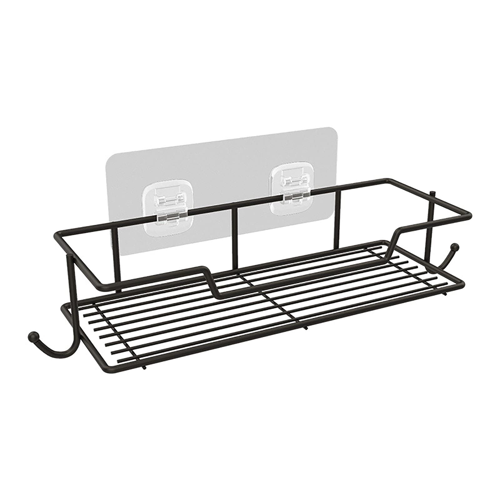 Estantes de baño exquisitos Estante de baño montado en la Pared Estante de Ducha Adhesivo para Pared Sin perforación Soporte de Almacenamiento de Pared de baño de Cocina de Acero Inoxidable/a