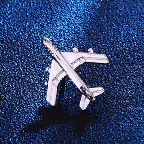 Image of Airplane Brooch Pin Plane Small Cute Aircraft Brooch Lapel Pins Collar Badge for Backpack Shirt Bag Accessories