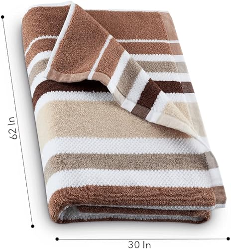 Vista 2 de SEDLAV Toalla de baño, toallas de baño, toallas, toallas para baño, toallas para adultos, toallas de baño extra grandes (62 x 30 pulgadas) (bellota)