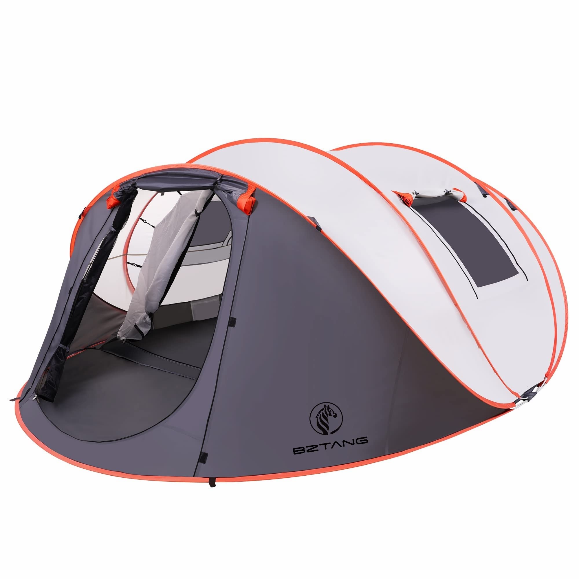 4-6 Person Easy Pop Up Tent,110” x78.74" x 47.24",Waterproof, Automatic Setup,2 Doors-Instant Family Tents for Camping, Hiking & Traveling