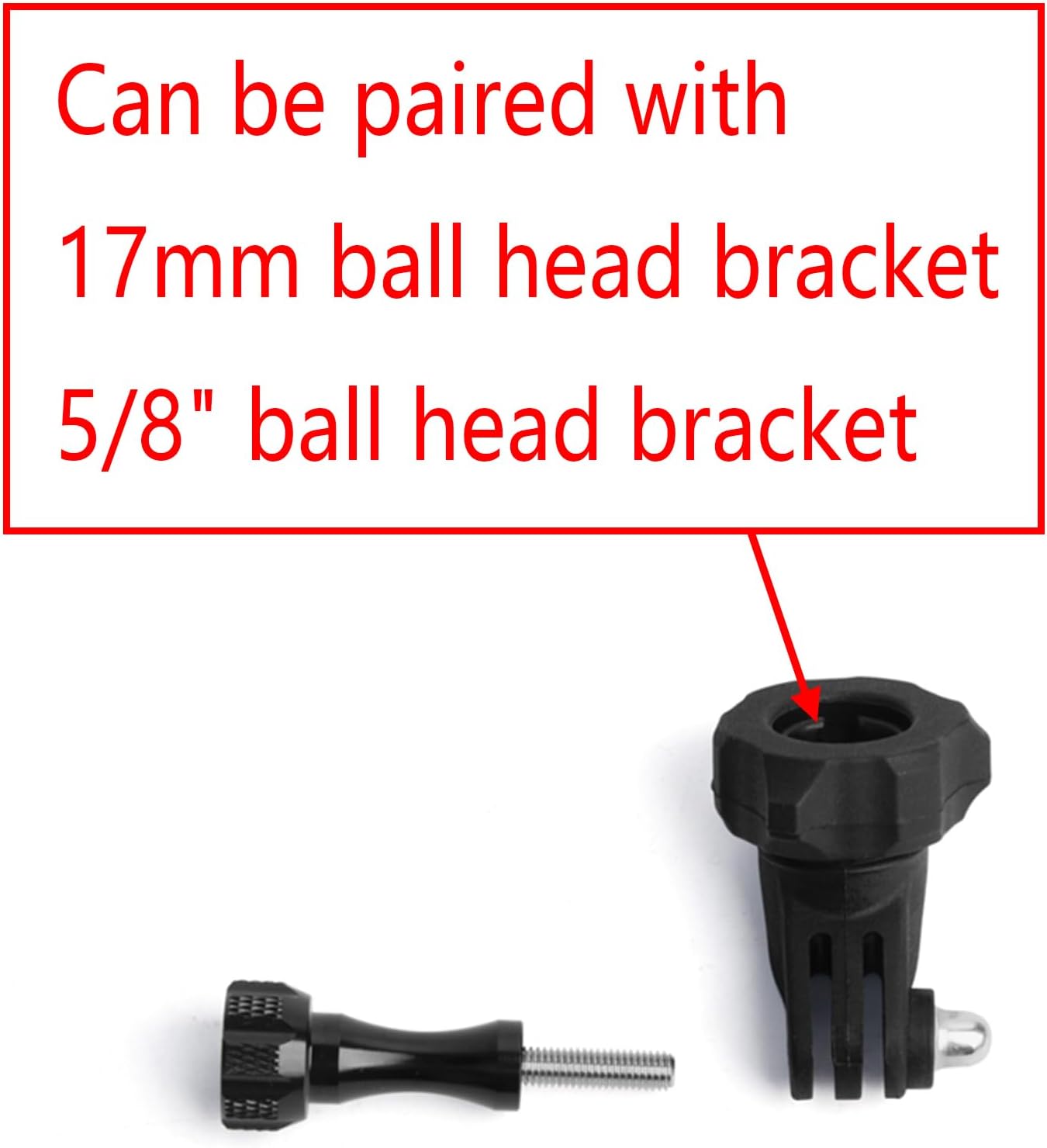 PANICAL Universal Motorcycle Bicycle Sport Camera Bracket Tightening Ring Camera Adapter Kit Tightening Ring Camera Adapter Kit Compatible with 16mm 5/8" Ball Head Bracket (Black)