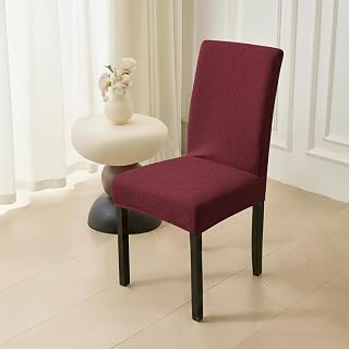 House of Quirk Stretch Jacquard Dining Chair Cover – Universal Fit, 220 GSM, Removable & Washable Short Seat Slipcover Pro... Price In India