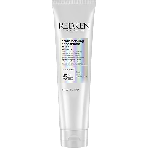 Redken Acidic Bonding Concentrate Leave In Conditioner - For Weak & Damaged Hair, Bond Building & Strengthening Hair Repair Treatment, Smooths & Provides Heat Protection