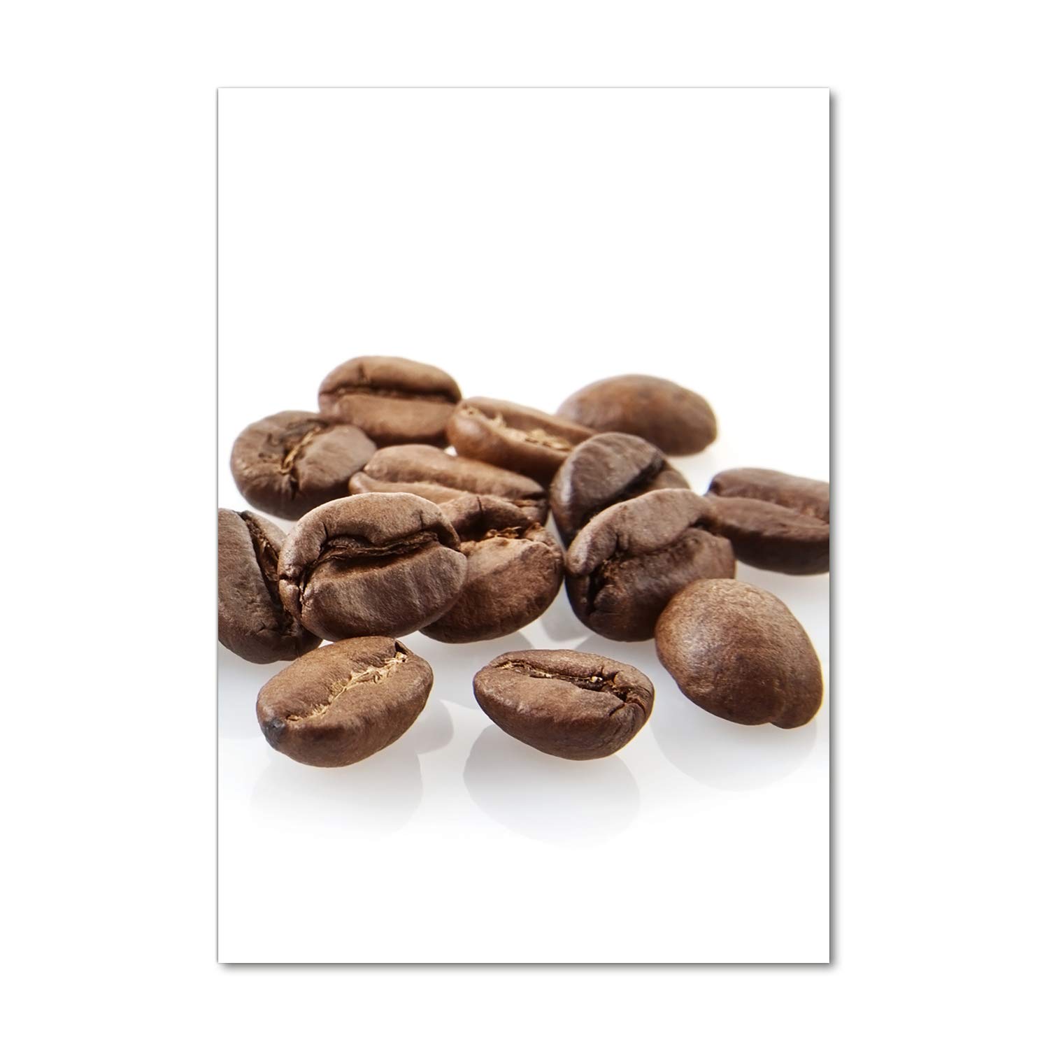 Impression sur verre de grains de café 70x100 cm : un tableau premium pour salon chic