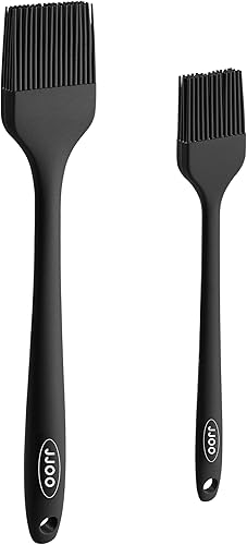 JJOO - 2 cepillos de silicona para repostería, resistentes al calor, para aceite, salsa, hornear, barbacoa y parrilla, sin BPA, apto para