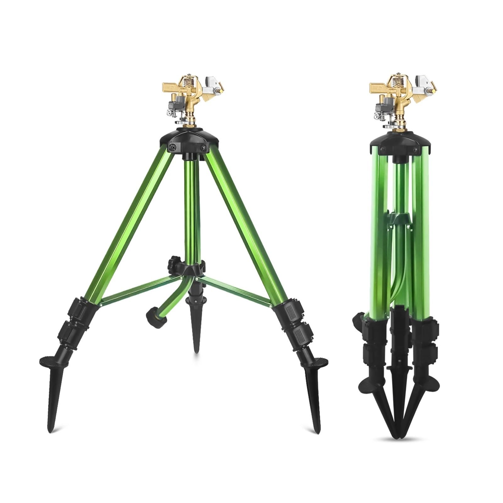 Aspersor De Impacto En Base De Trípode, Boquilla De Aspersor De Latón For Riego De Área Grande De 360 ​​grados, Aspersor De Césped Resistente De Aleación De Zinc Boquillas