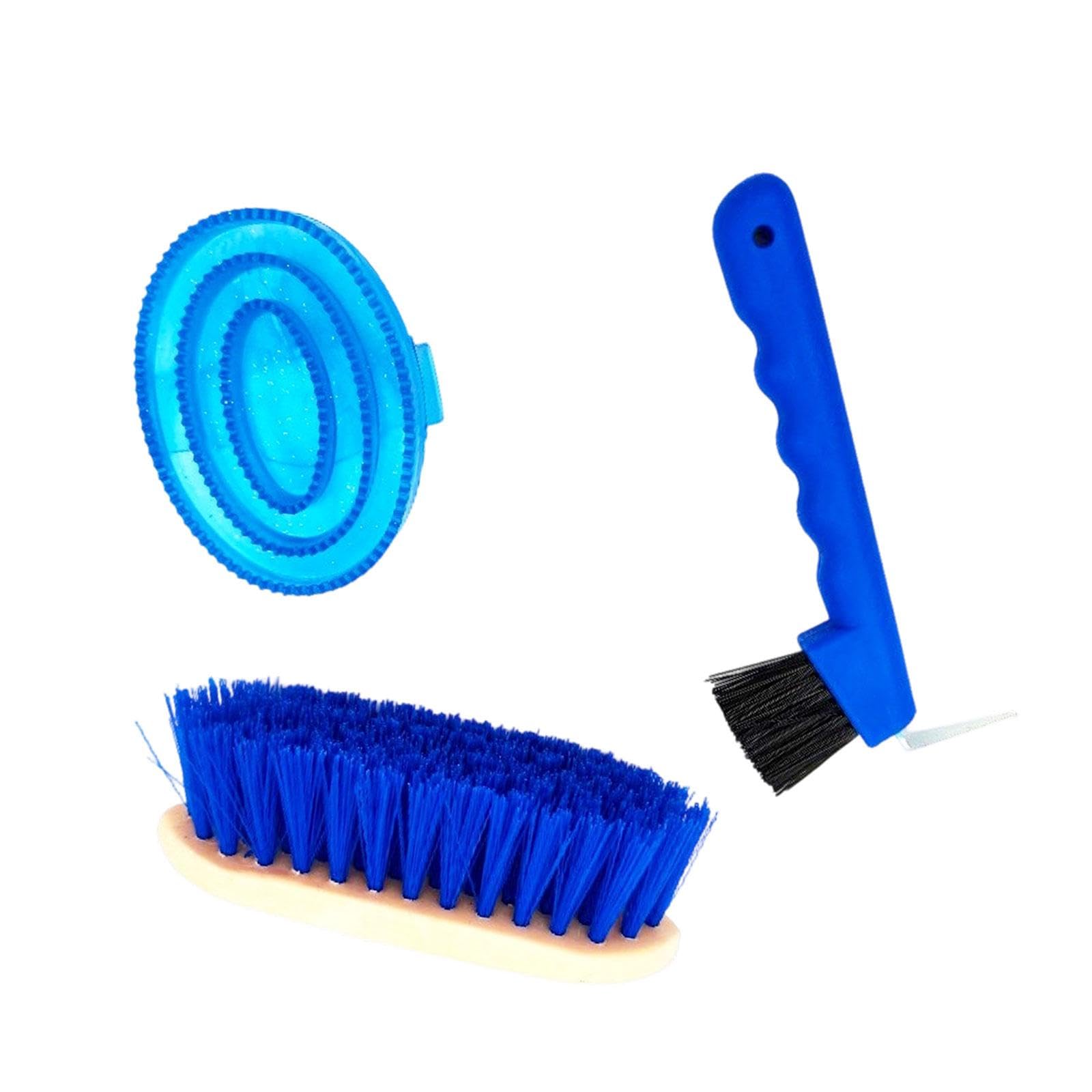 3X Horse Grooming Kit Show Coat Equine Cleaning Tools Owners Horse Brush Set Blue|Sporting Goods|Outdoor Sports|Equestrian|Horse Care & Grooming|Grooming Kits-image-5