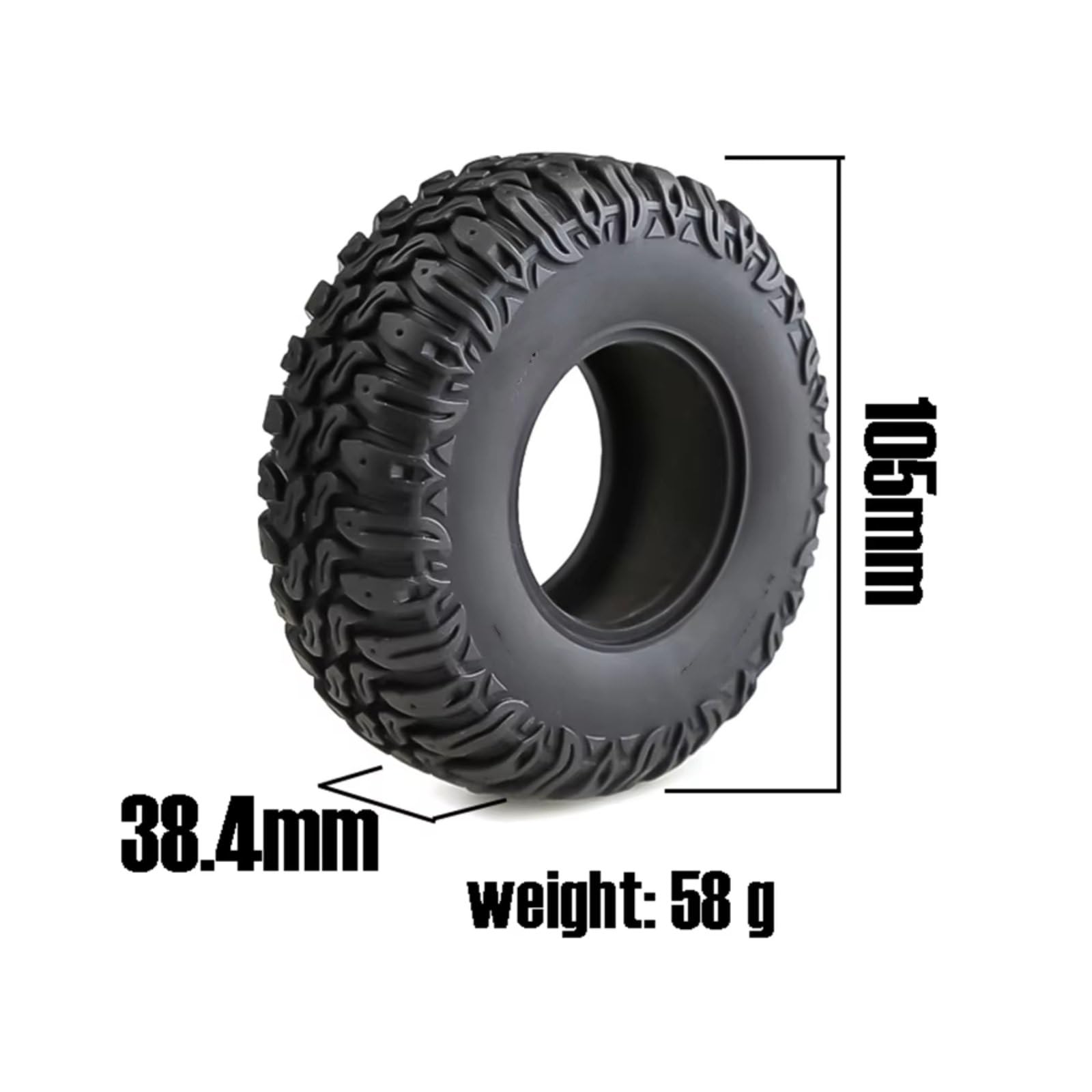 Compatibile Con Traxxas Per TRX4 D90 Per Axial Per SCX10 Per Redcat 1/10 Ricambi Per Auto RC Crawler 4 Pneumatici In Gomma Da 105 Mm 1.9 Pneumatici