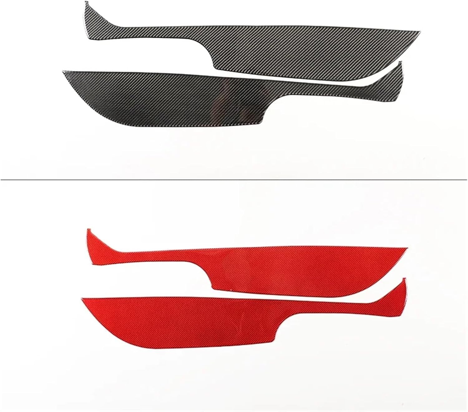 Compatible With Mazda MX-5 2016-2023 Soft Carbon Fiber Car Door Kick Panel Decorative Sticker Trim Car Interior Accessories(Red)