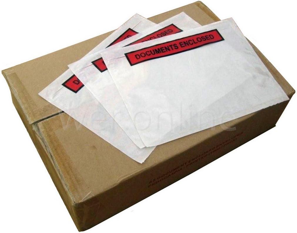 Packing-list Envelopes Polythene A7 Documents Enclosed 113x94mm Ref [Pack of 1000] Printed