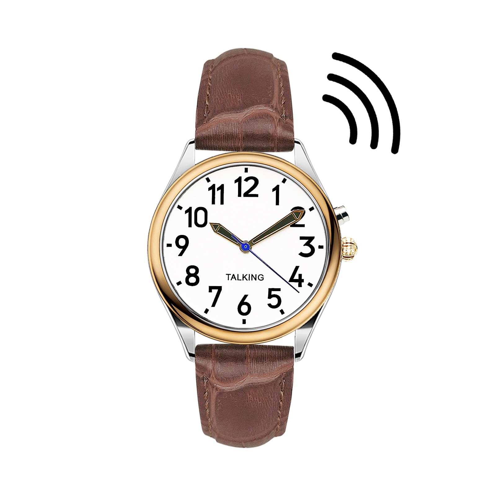 Sprechende Uhr für Damen für Blinde Senioren mit Sehbehinderung, Laute und klare Stimme,Spricht Deutsch